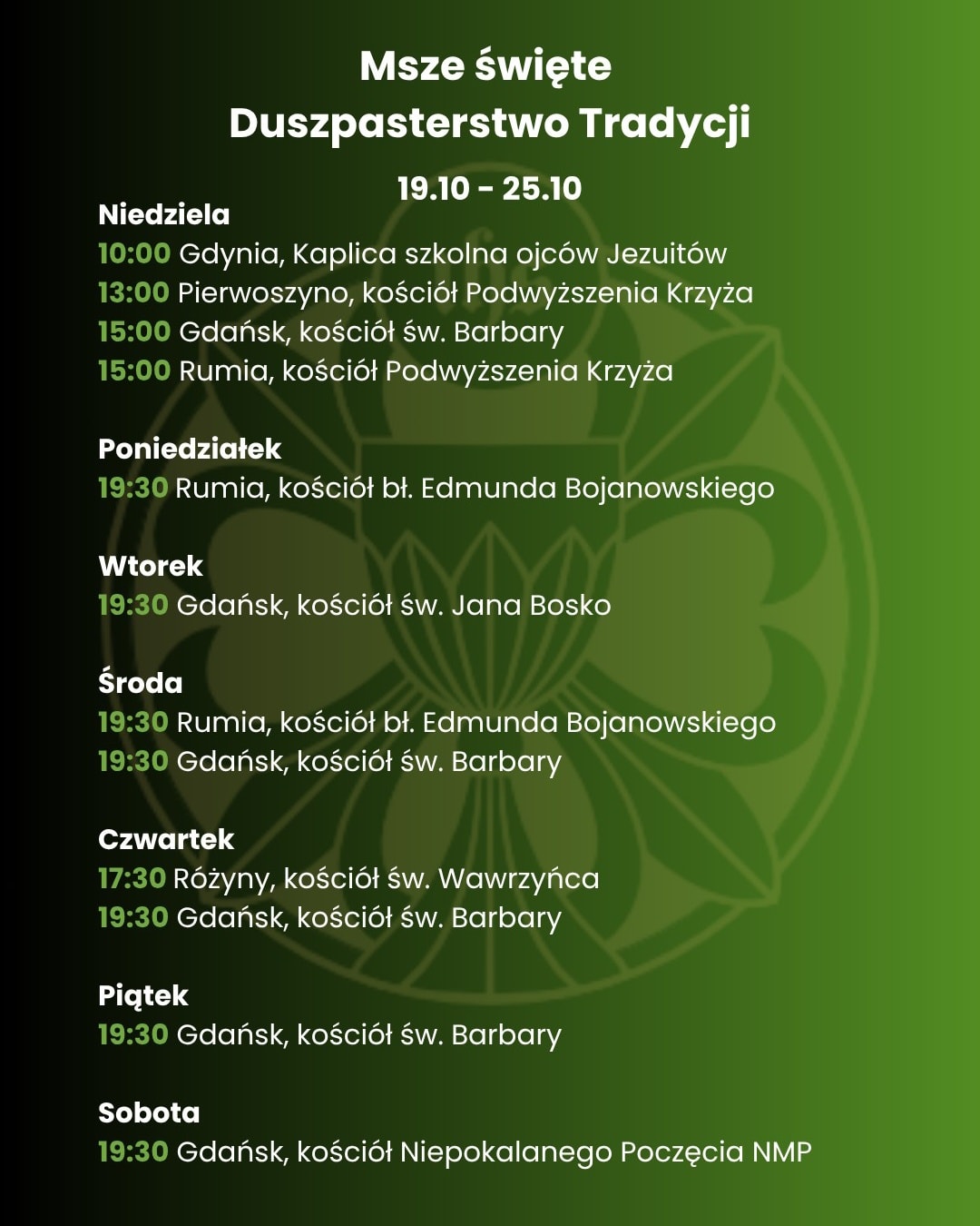 XIX Niedziela po Zesłaniu Ducha Świętego